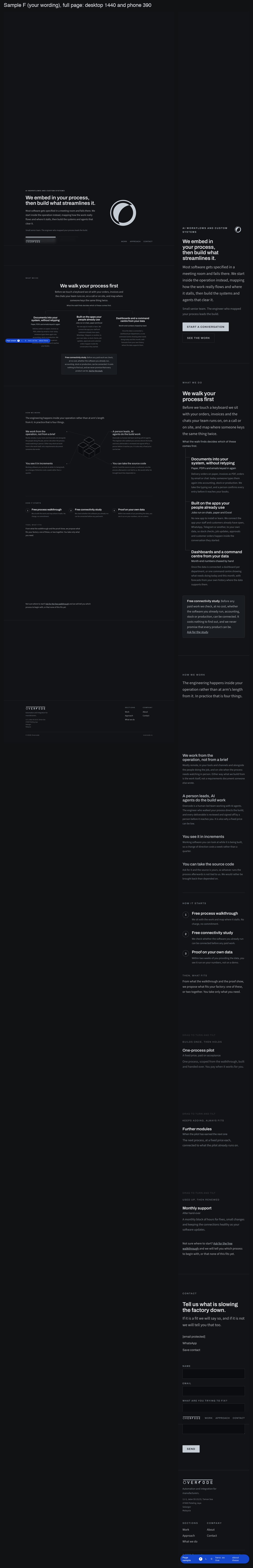 Sample F, full page, desktop and phone